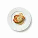 Kalbskotelett gebraten, mit Sahnesauce