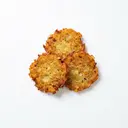 Kartoffelpuffer/Reibekuchen (mit saurer Sahne und Grieß) gebraten