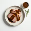 Kasseler Rücken gebraten im Ofen, mit Grundsauce dunkel/braun