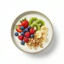 Knuspermüsli (Granola) gesüßt, mit Joghurt 3,5 % Fett und Fruchtmischung