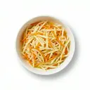 Kohlrabi-Karottensalat (roh) mit Zitronenmarinade