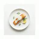 Lachs gebraten, in Grundsauce hell/weiß mit Sahne