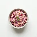 Matjessalat mit Roter Bete, Apfel, Kartoffeln und Mayonnaise