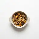 Mischpilze tiefgefroren, gebacken