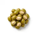 Oliven grün, gefüllt mit Mandeln, gesäuert, abgetropft