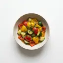 Paprika-Gurkengemüse gedünstet