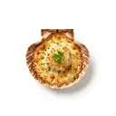 Pilgermuschel/Jakobsmuschel, gratiniert ohne Fett (Ofen)