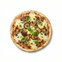 Pizza al funghi (mit Tomatensauce, Champignons, Mozzarella)