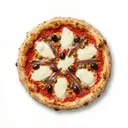 Pizza Napoli (mit Tomatensauce, Mozzarella, Sardellenfilets, Oliven, Kapern)