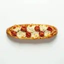 Pizzabaguette mit Tomaten und Käse überbacken