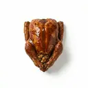 Pute gefüllt, gebraten im Ofen, mit Grundsauce dunkel/braun