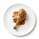 Pute Keule, ohne Haut, geschmort ohne Fett