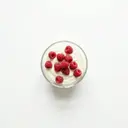 Quarkspeise mit Himbeeren