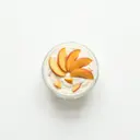Quarkspeise mit Pfirsichen