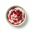 Quarkspeise mit Süßkirschen