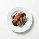 Rehkeule gebraten im Ofen (mit Fett und Salz)