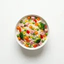 Reis mit gedünstetem Gemüse und Kochschinken