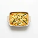 Reisauflauf mit Spargel und Käse