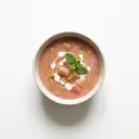 Rhabarberkaltschale gebunden mit Grieß