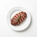 Rind Steak (Rücken) gebraten ohne Fett (Pfanne)