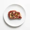 Rind Steak (Rücken) mariniert, roh