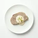 Rindfleisch gekocht, mit Apfelsahnemeerrettich