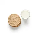 Roggenvollkornknäckebrot mit Milch