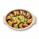 Rotbarschauflauf mit Gemüse