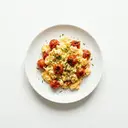 Rührei gebraten mit Tomaten