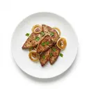 Schaf Leber, gebraten ohne Fett (Pfanne)