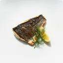 Schwarzer Heilbutt tiefgefroren, gebraten ohne Fett (Pfanne)