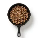 Schwein Hackfleisch, gebraten ohne Fett (Pfanne)