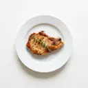 Schwein Schmetterlingssteak, gebraten ohne Fett (Pfanne)