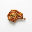 Schwein Stielkotelett, gebraten ohne Fett (Pfanne)