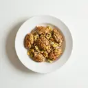 Schweinehirn gebraten mit Ei