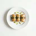 Schwertfisch-Rouladen gebraten