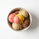 Speiseeis (Frucht, Kaffee, Schoko) gemischt