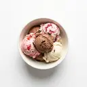 Speiseeis (Frucht, Schoko, Vanille) gemischt