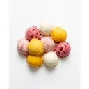 Speiseeis (Frucht, Vanille) gemischt