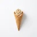 Speiseeis (Nuss, Vanille) gemischt, in Waffeltüte