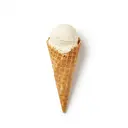 Speiseeis Vanille, in Waffeltüte