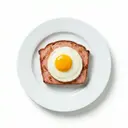 Studentenschnitzel (Fleischkäse gebraten mit Spiegelei)