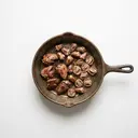 Suppenhuhn Innereien, gebraten ohne Fett (Pfanne)