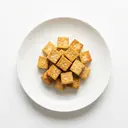 Tofu gebraten (mit Fett und Salz)