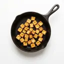 Tofu gebraten ohne Fett (Pfanne)