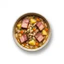 Westfälischer Bohnen-Eintopf (mit weißen und grünen Bohnen, Kartoffeln, Speck, Kernobst)