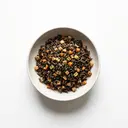 Wildreis gekocht, gebraten ohne Fett (Pfanne)