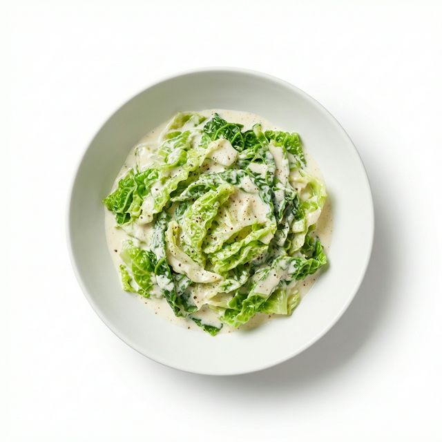 Wirsing gedünstet, mit Sahne