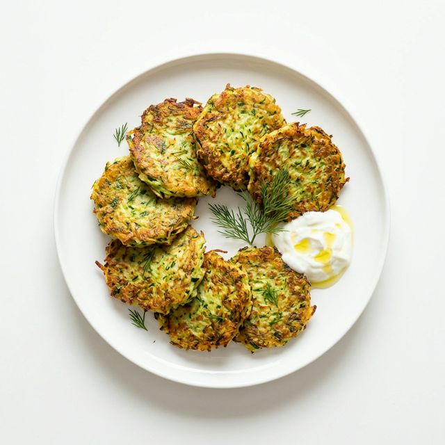 Zucchinipuffer gebraten