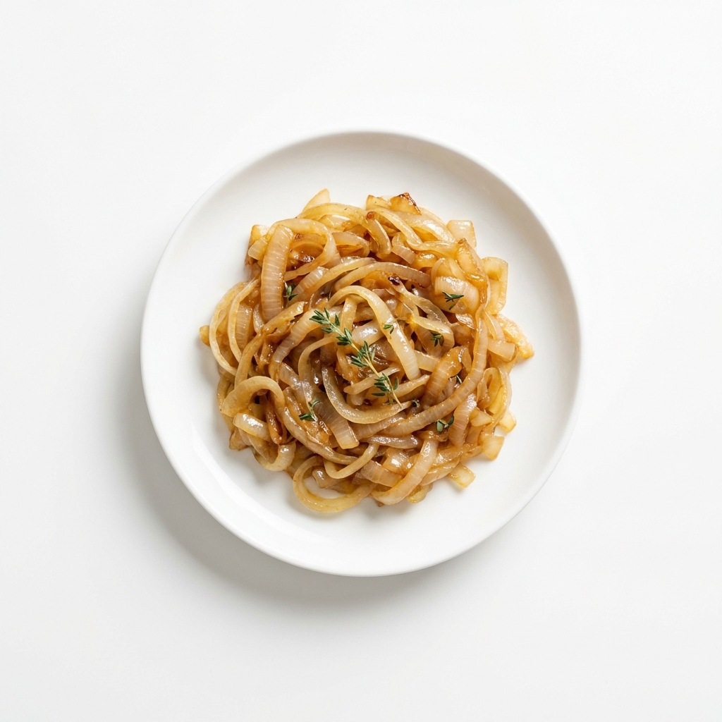 Zwiebeln gedünstet (mit Fett und Salz)